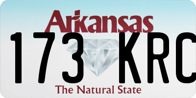 AR license plate 173KRC