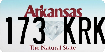 AR license plate 173KRK