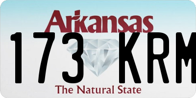 AR license plate 173KRM