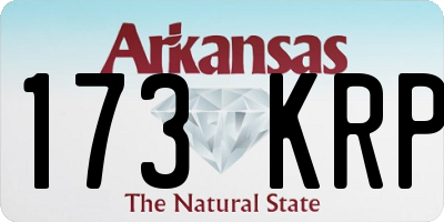 AR license plate 173KRP