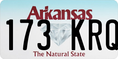 AR license plate 173KRQ