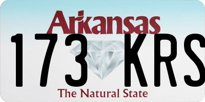 AR license plate 173KRS