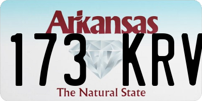 AR license plate 173KRV