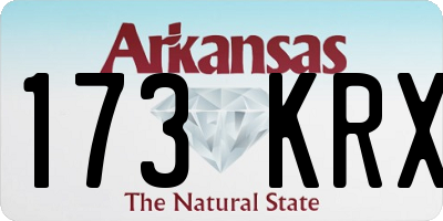 AR license plate 173KRX