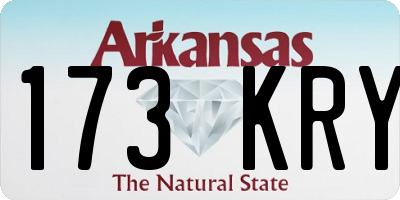 AR license plate 173KRY