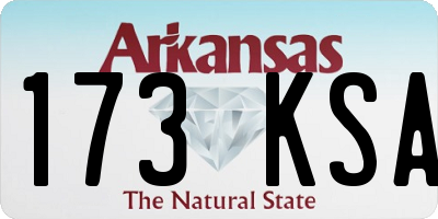 AR license plate 173KSA