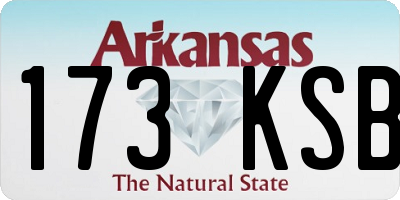 AR license plate 173KSB