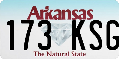 AR license plate 173KSG