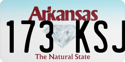 AR license plate 173KSJ