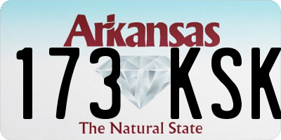 AR license plate 173KSK