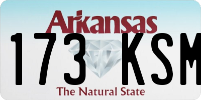 AR license plate 173KSM