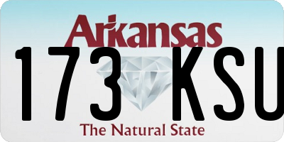 AR license plate 173KSU