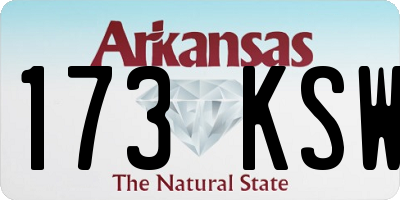 AR license plate 173KSW