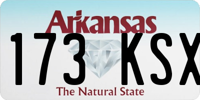 AR license plate 173KSX