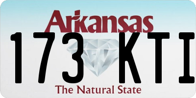AR license plate 173KTI