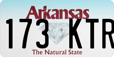 AR license plate 173KTR