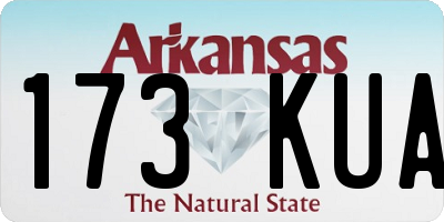 AR license plate 173KUA