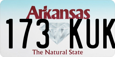 AR license plate 173KUK