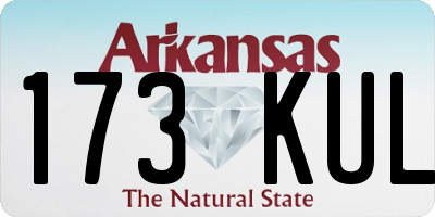 AR license plate 173KUL