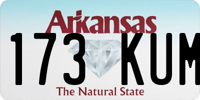 AR license plate 173KUM