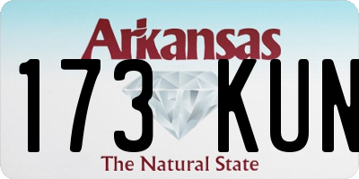 AR license plate 173KUN