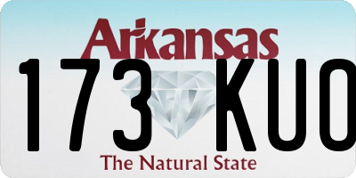 AR license plate 173KUO