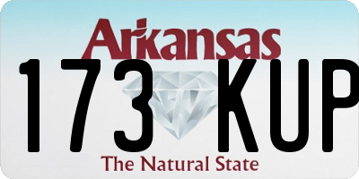 AR license plate 173KUP