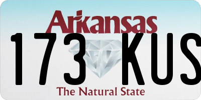 AR license plate 173KUS