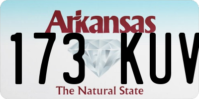AR license plate 173KUV