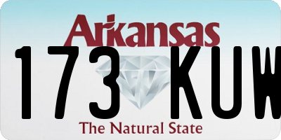 AR license plate 173KUW