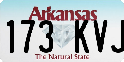 AR license plate 173KVJ