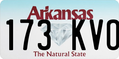 AR license plate 173KVO