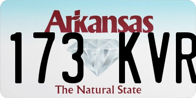 AR license plate 173KVR