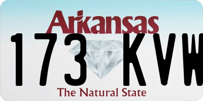 AR license plate 173KVW