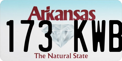 AR license plate 173KWB