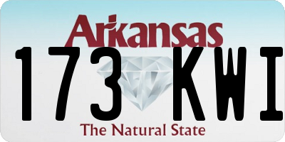 AR license plate 173KWI