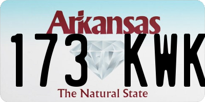 AR license plate 173KWK