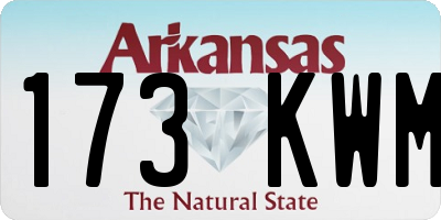 AR license plate 173KWM