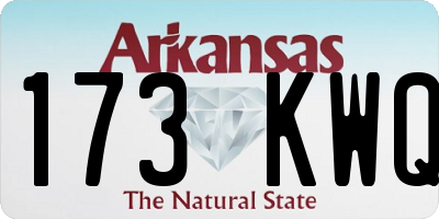 AR license plate 173KWQ