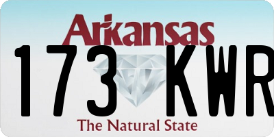 AR license plate 173KWR