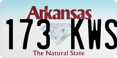 AR license plate 173KWS