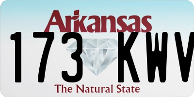 AR license plate 173KWV