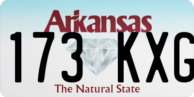 AR license plate 173KXG