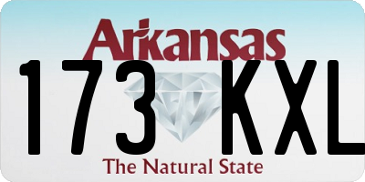AR license plate 173KXL