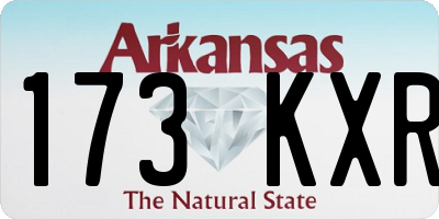 AR license plate 173KXR
