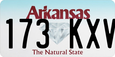 AR license plate 173KXV