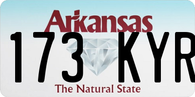 AR license plate 173KYR