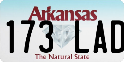 AR license plate 173LAD