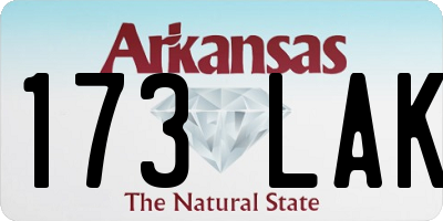 AR license plate 173LAK