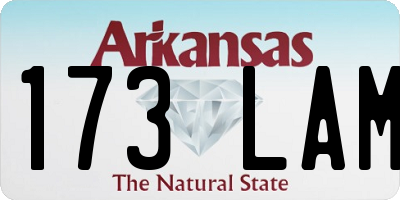 AR license plate 173LAM